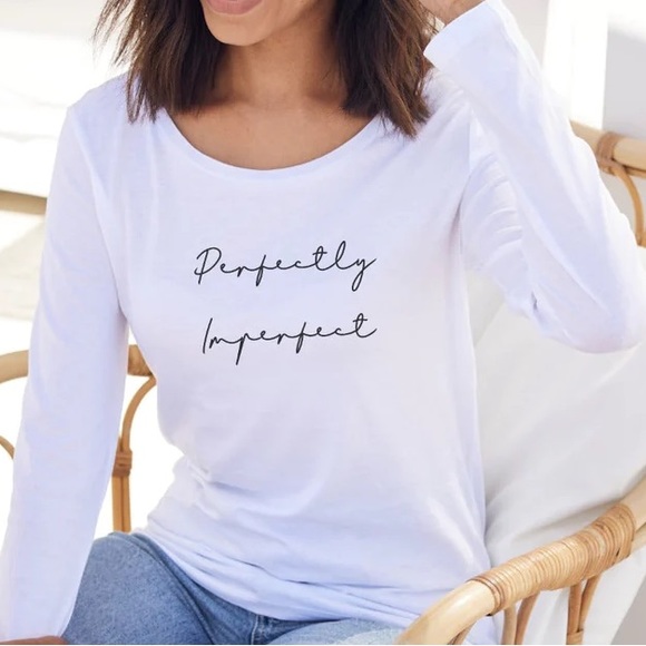 Om & Ah London "Perfectly Imperfect" Long Sleeve Tee - Picture 4 of 4